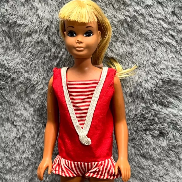 Vintage Barbie Skipper Doll Clothes Best Buy Outfit #9125 Green Calico Dress
