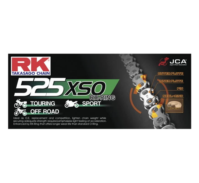 RK RX-Ring 525XSO Chain 120, Natural 525XSO-120