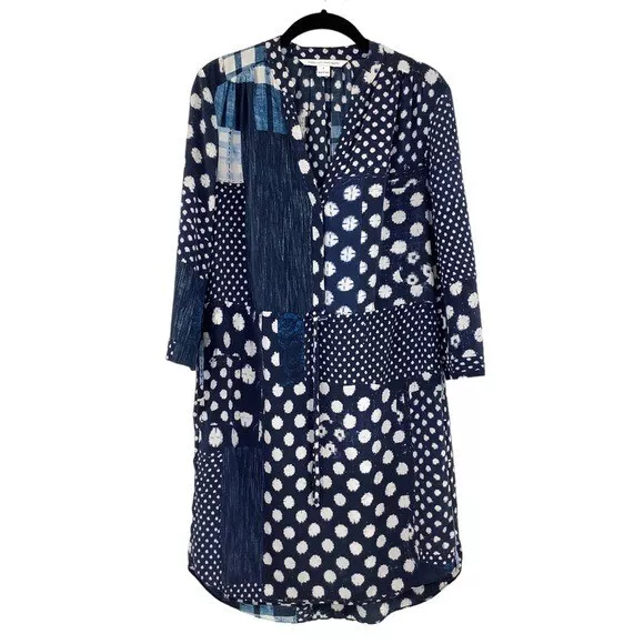 Diane Von Furstenberg Womens Size 8 Silk Freya Dress Mixed Print Polka Dot