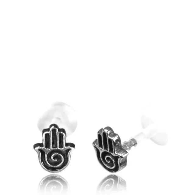 1 Real Silver Fatima Hand Labret Tragus Ear Ring Lip Nose Ring Earrings Bioplast