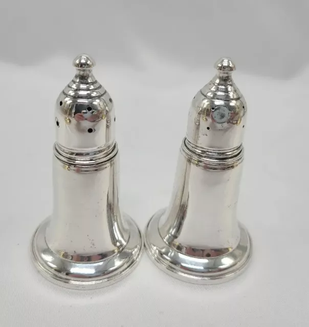 Sterling Silver Empire Weighted Salt & Pepper Shakers #244