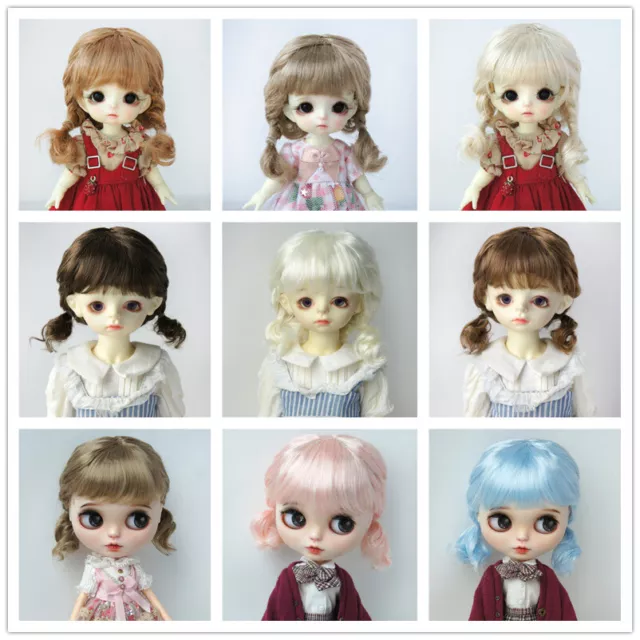 JD571 1/12 1/8 1/6 1/4 1/3 Doll Wigs Lati Blythe OB11 Synthetic Mohair BJD Hair