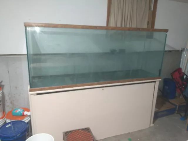 2 Salt water fish tank with stand  (5 gallon buckets of salt and all accessories