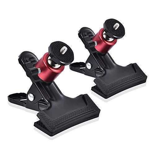 Heavy Duty Tripod Camera Mount Clip Clamp with 360 Degree Swivel Mini