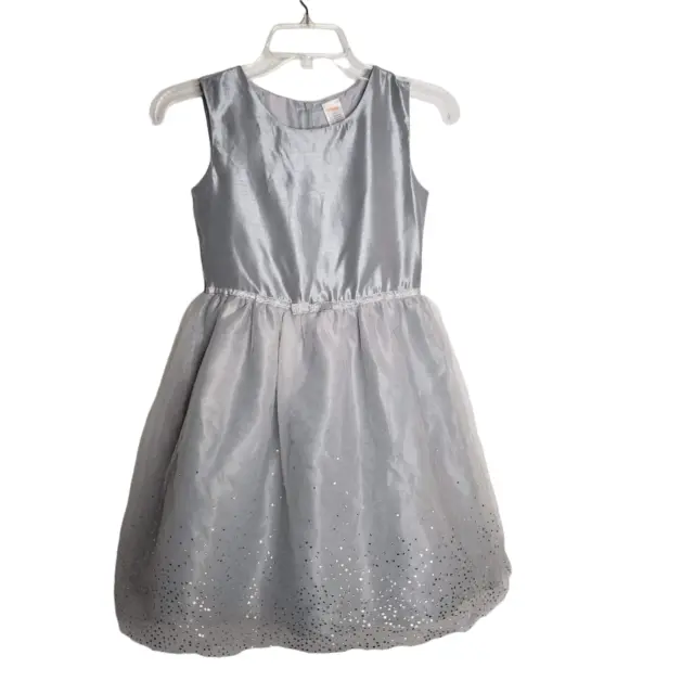 GYMBOREE BEST IN BLUE GRAY w/ SILVER SPARKLE TULLE DRESSY DRESS 10 NWT