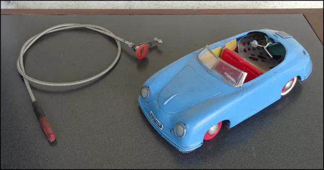 Ancien Jouet En Tole Voiture Porsche 356 Distler Electromatic 7500