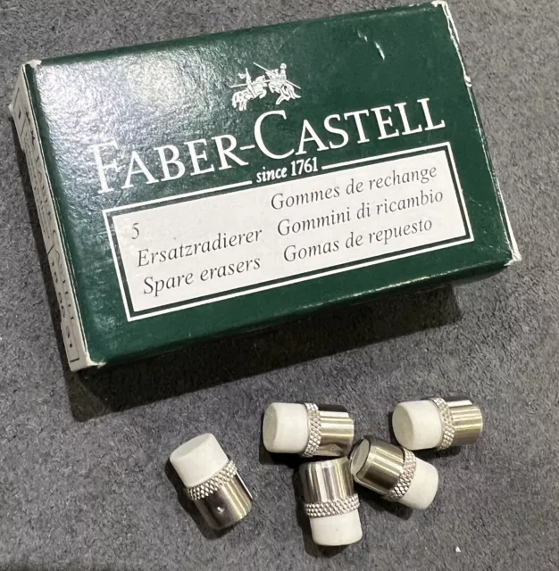 Faber-Castell Box Of 5 Spare Mechanical Pencil Erasers