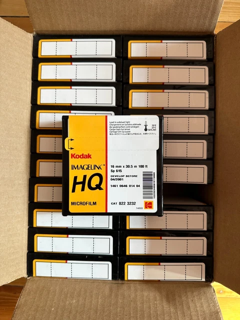 Kodak ImagelinkHQ Microfilm - Case of 20 - 16mm x 100ft.