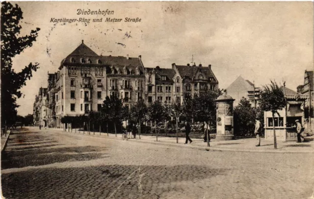 CPA AK DIEDENHOFEN Karolinger Ring and METZer Strasse (454768)