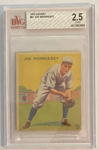 1933 Goudey Joe Morrissey RC Cincinnati Reds Vintage