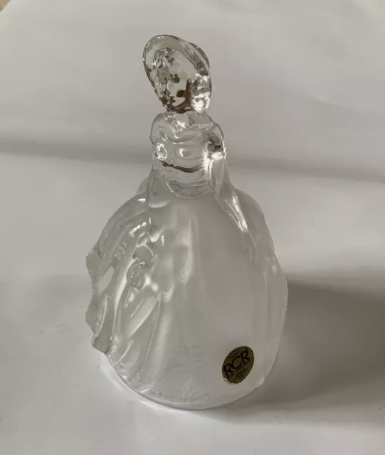 Vintage Italian RCR Royal Crystal Rock Glass figurine Chrinolene lady Pretty