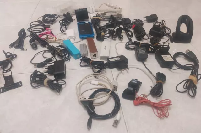 Stock 40 Pieces Feeders Cables Mobile Phones Smartphone Etc See Photo
