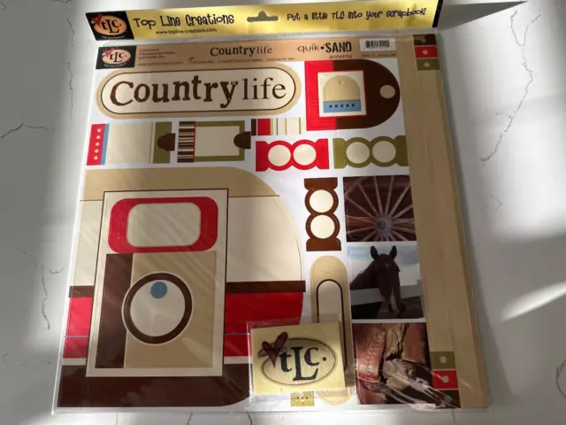 Top Line Creation Quick Sand Accent Country Life 2 Cardstock 3 Cordinating Paper