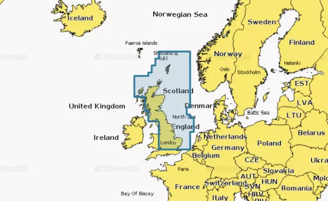 ✅Navionics+ dig. Seekarte MSD/SD NAEU003R England Nordostküste bis Shetland✅ 2