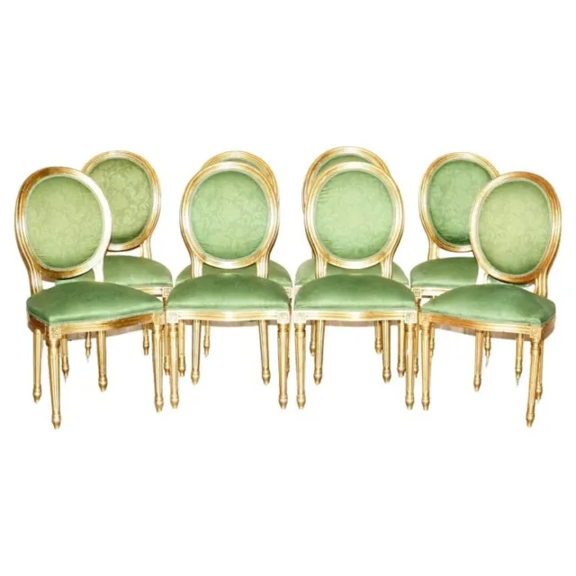 Eight Antique Louis Xvi Style Dining Chairs From Lady Diana's Spencer House 8
