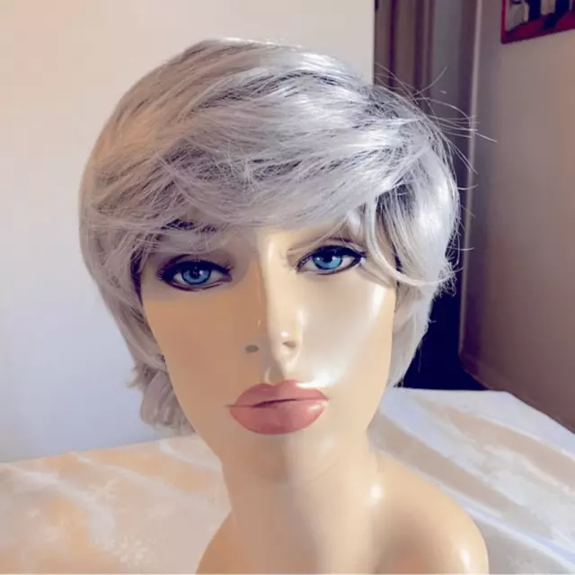 Wig Rooted Gray Adjustable Straps OSFA NWOT Gorgeous