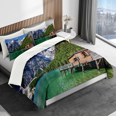 copripiumino e federa DAKEAI con cerniera multicolore stampa digitale 3D 100% microfibra Parure da letto Rick and Morty 10,135 x 200 cm 