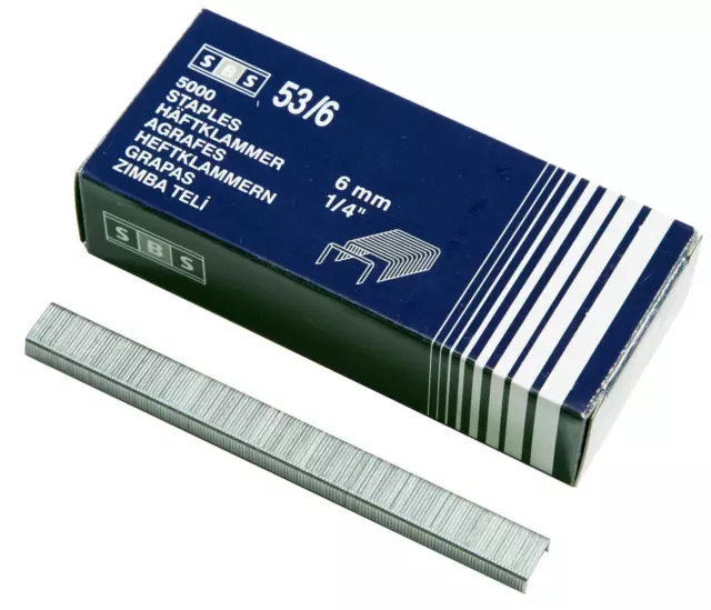 SBS® Tackerklammern Typ 53 / 6  8 10 12 14mm 5.000 Stk. Heftklammern 2