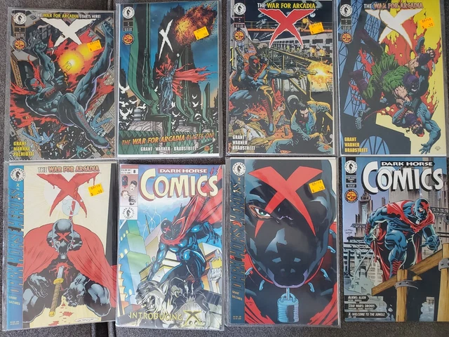 Dark Horse Comic....X #8, 9, 10, 11, 12, 13 15, 19, 1994, mixed lot and series.