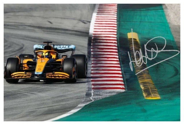 Poster Autografato Lando Norris McLaren F1 - Stampa A4 Per Tifosi Formula 1, Regalo Perfetto - Foto 10