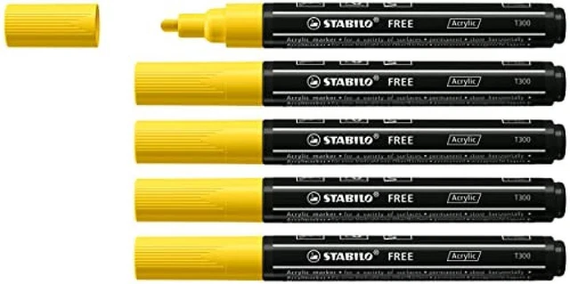 (TG. punta rotonda 2-3 mm) Marker acrilico - STABILO FREE Acrylic - T300 Punta r