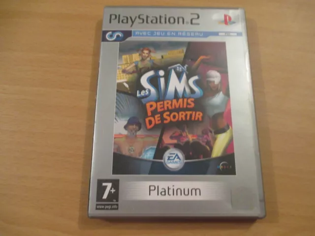 Les Sims Permis de Sortir platinium complet sur Playstation 2 FR  comme neuf