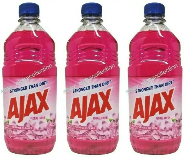 ( LOT 3 Bottles ) Ajax FLORAL FRESH All Purpose Cleaner 16.9 oz Each Bottle