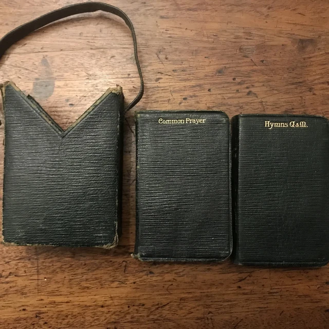 VINTAGE ANTIQUE MINIATURE Set The Book Of Common Prayer / Hymns A & M ...