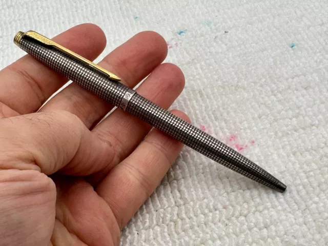 Schöner seltener Vintage Sterlingsilber Cecile Parker Nr. 75 Kugelschreiber - funktioniert