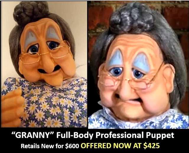 GRANNY OLD WOMAN Grandma Ventriloquist Dummy Professional Puppet by