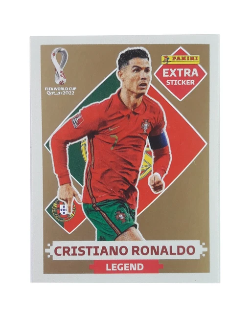 CRISTIANO RONALDO EXTRA Sticker Gold Legend Panini FIFA World Cup Qatar
