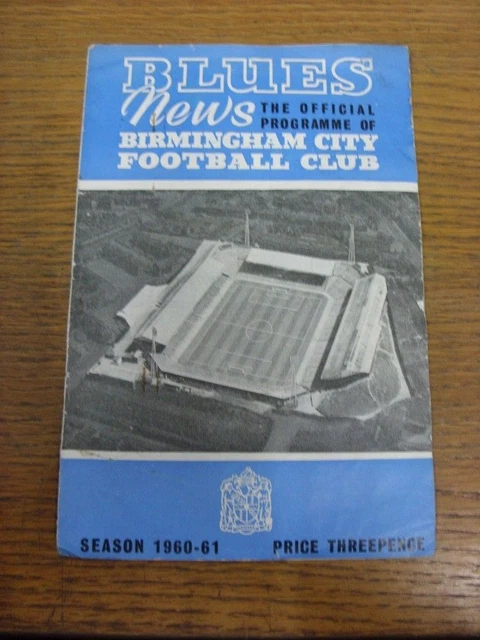19/10/1960 Birmingham City v Ujpesti Dozsa [Inter Cities Fairs Cup] (very crease