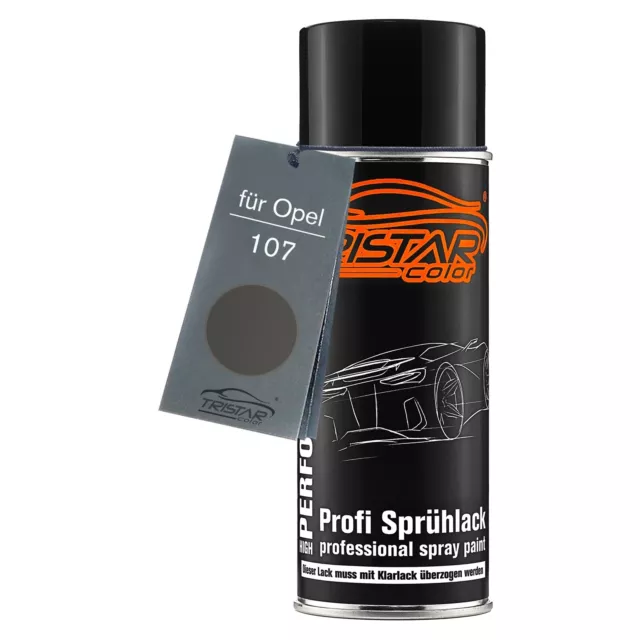 Autolack Spraydose für Opel 107 Anthrazit Metallic Basislack Sprühdose 400ml