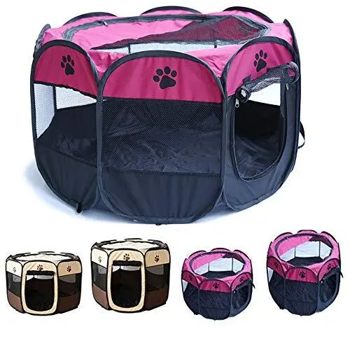 Portable Pet Playpen Foldable Dog Playpens Indoor/Outdoor Pet Exercise Kennel...