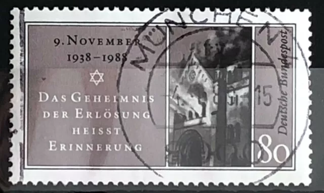 BRD 1988 MiNr. 1389 gestempelt Gedenken an Reichskristallnacht