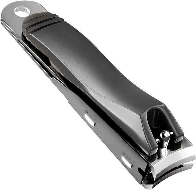 JeoPoom Tagliaunghie Professionale Unghie in Acciaio Inox Pinza Ad 1-nero