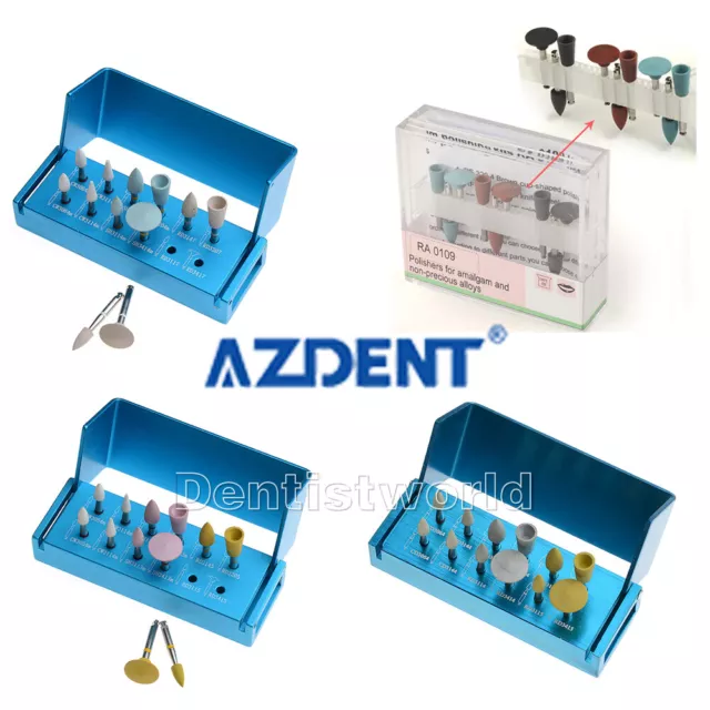 Dental Diamond Burs Polishing Kit Silicone Polishers RA/HP F Low Speed Handpiece