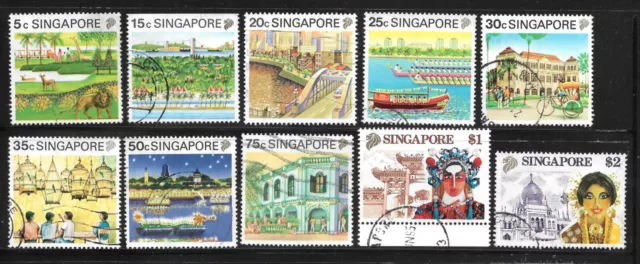 Singapore, 1990 , Tourism, SG625 / 634, Short Set - Used