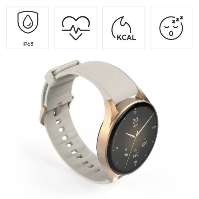 Hama Bluetooth Smartwatch 8900 mit Telefonfunktion 1,32“ AMOLED Display Gold 2