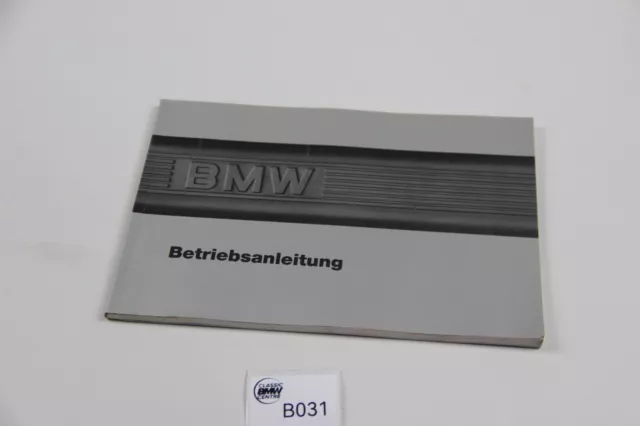 Original BMW E30 Manuel D'Instructions Mode D 'em Ploi 0140975760