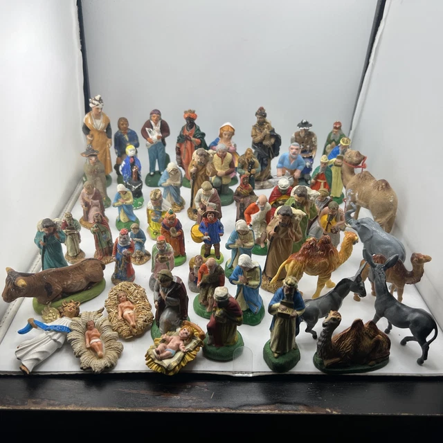Anciens Santons De Provence En Plâtre 9.5 Cm – Crèche De Noël