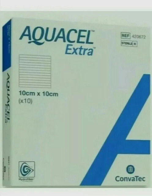 Hidrofibra extra Aquacel. Aderezo (10cm x 10cm) x10