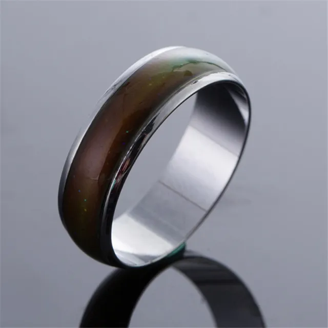 Stainless Steel Color Changing Mood Ring Temperature Rings For Women and  Men