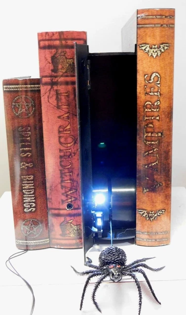 Halloween Animated Prop Spider Spell Book Motion Activated Creepy Music SPIRIT