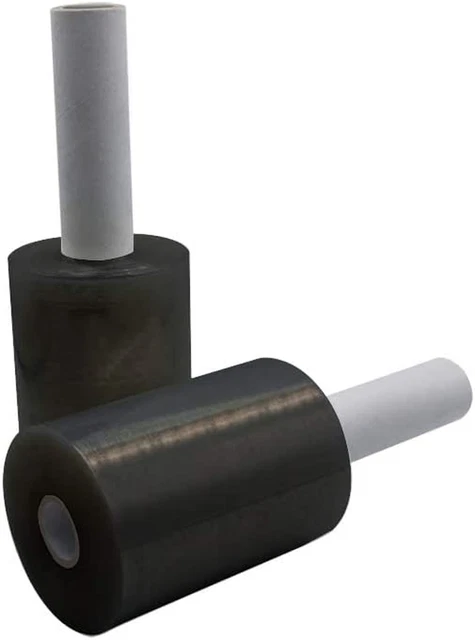 Stretch Wrap 5" X 1000' Roll with Handle, 80 Gauge Extra Thick Durable Self-Adh