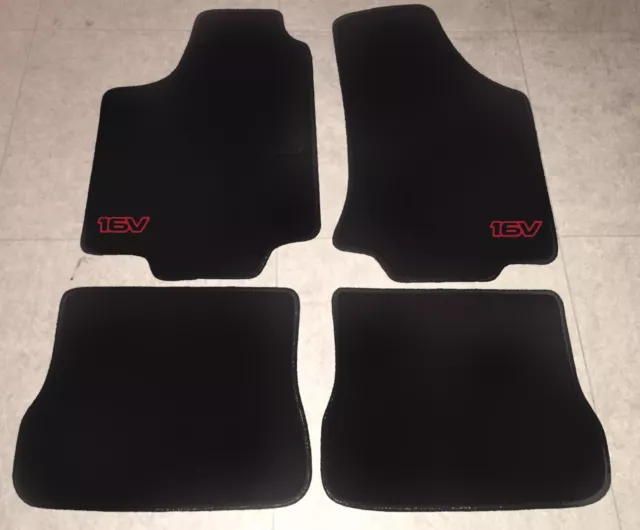 Alfombras Alfombrillas para VW Golf 3 Cabrio Y 16V Negro Rojo 1993-1998 4teilig