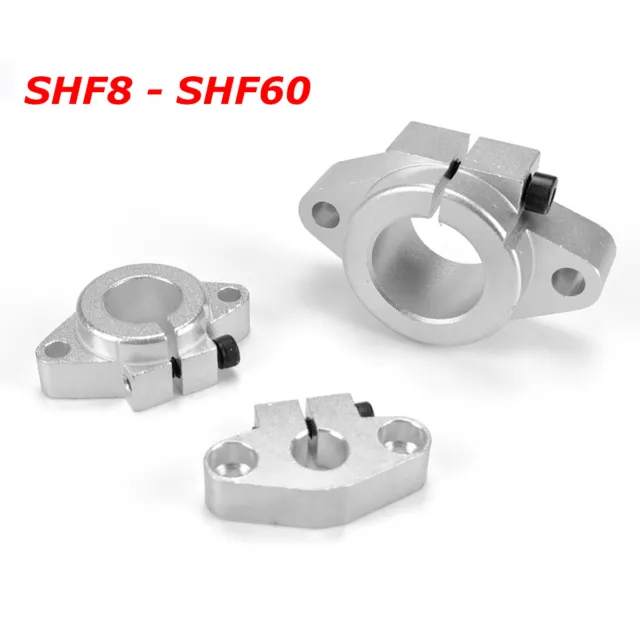 SHF 8-60 Aluminum Bracket Linear Motion Rail Shaft Rod Support Mount 8-60mm Bore