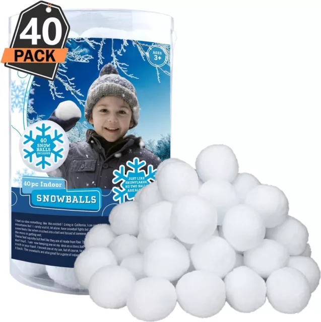 Christmas Celebration For Children 40 Pack Indoor Snowballs for Kids Snow Fight