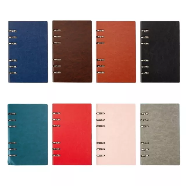 Handmade Ledger Diary A6 PU Leather Binder Cover Leaf-loose Notebook for Student