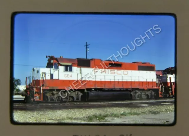 Original '80 Kodachrome Slide SLSF Frisco 684 GP38-2 Tulsa, OK      27H63